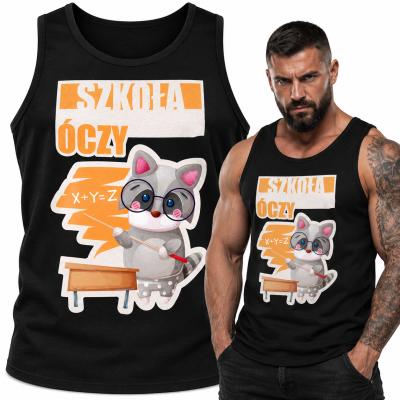 TANK TOP ŚMIESZNY POWRÓT SZKOŁA ÓCZY